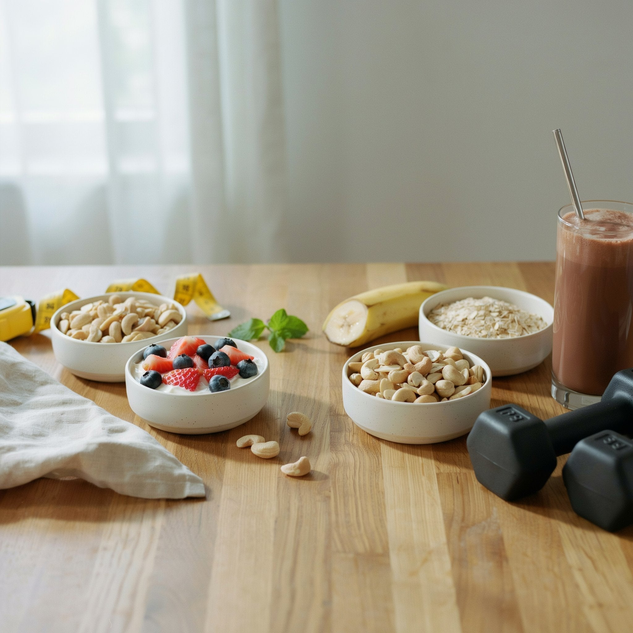 food photography with whole cashew kernels