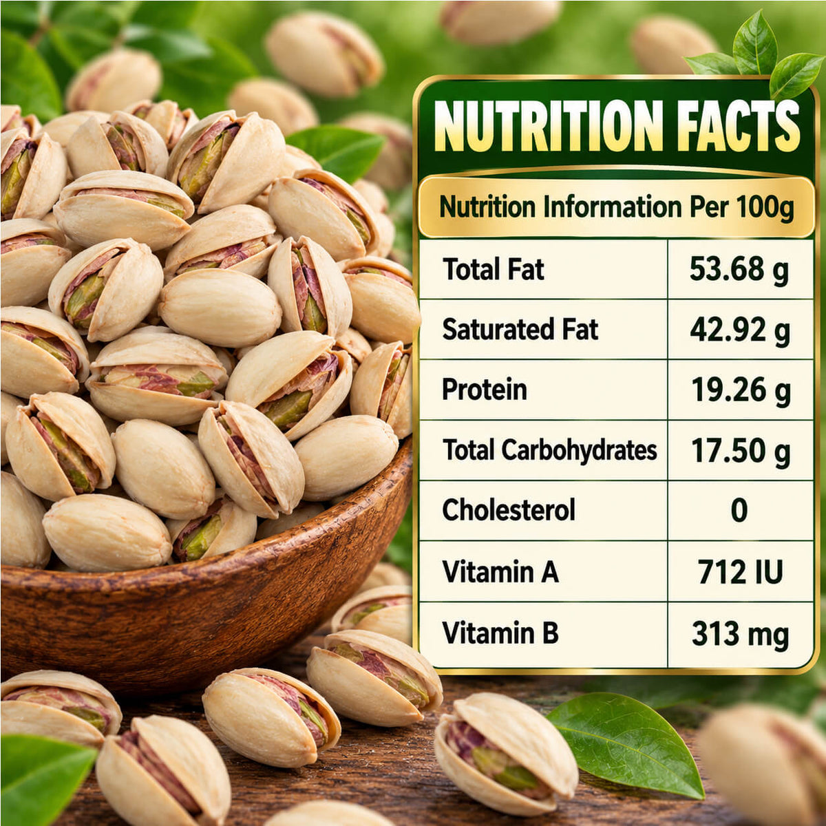 Roasted & Salted Pistachios (Pista) | Crunchy, Savoury & Freshly Packed  | Premium Quality